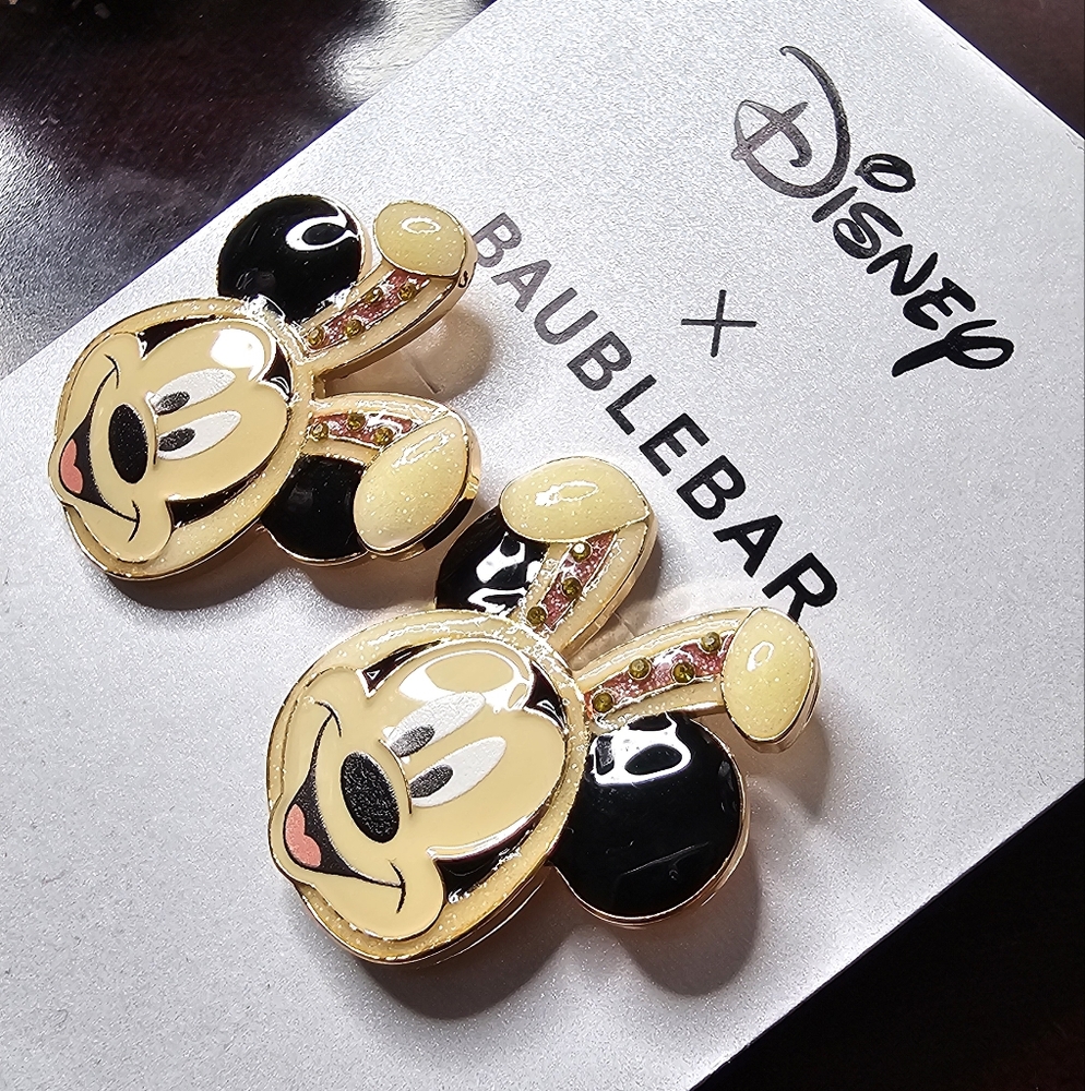 Disney x Baublebar Mickey Mouse with Bunny Ears Earrings New - Picture 3 of 4